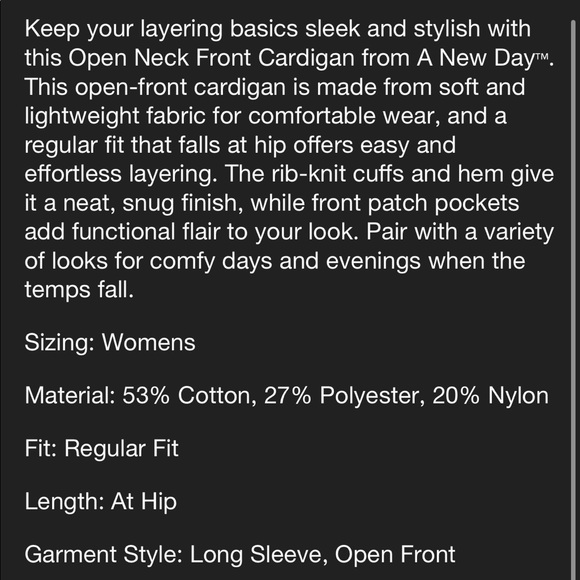 Basically New Open Front Cardigan - Picture 5 of 6